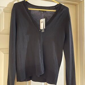 Black V-Neck Cardigan